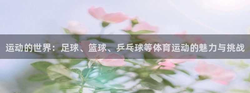 必发官网下载招商电话：运动的世界：足球、篮球、乒乓球等体育运