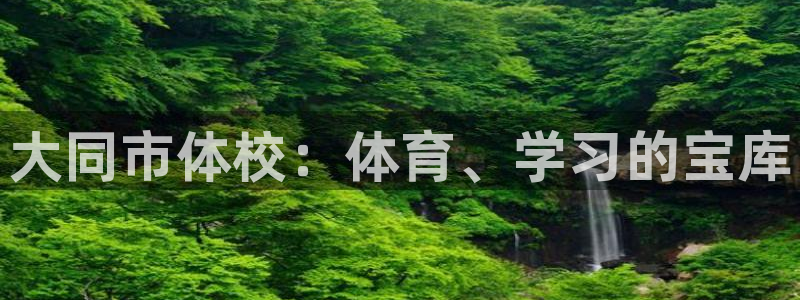 必发官方正版app官网：大同市体校：体育、学习的宝库